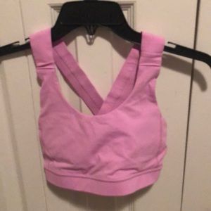 Lululemon pink bra top w/ adjustable strap sz 4
